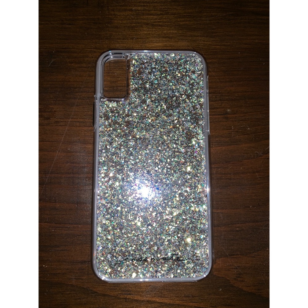 Clear sparkle IPhone X or XS case